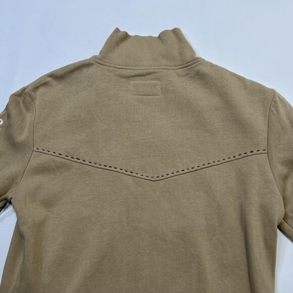 Scully Jacket Womens Medium Khaki Westerns Collection Embroidered Floral Zip Up - Picture 11 of 11